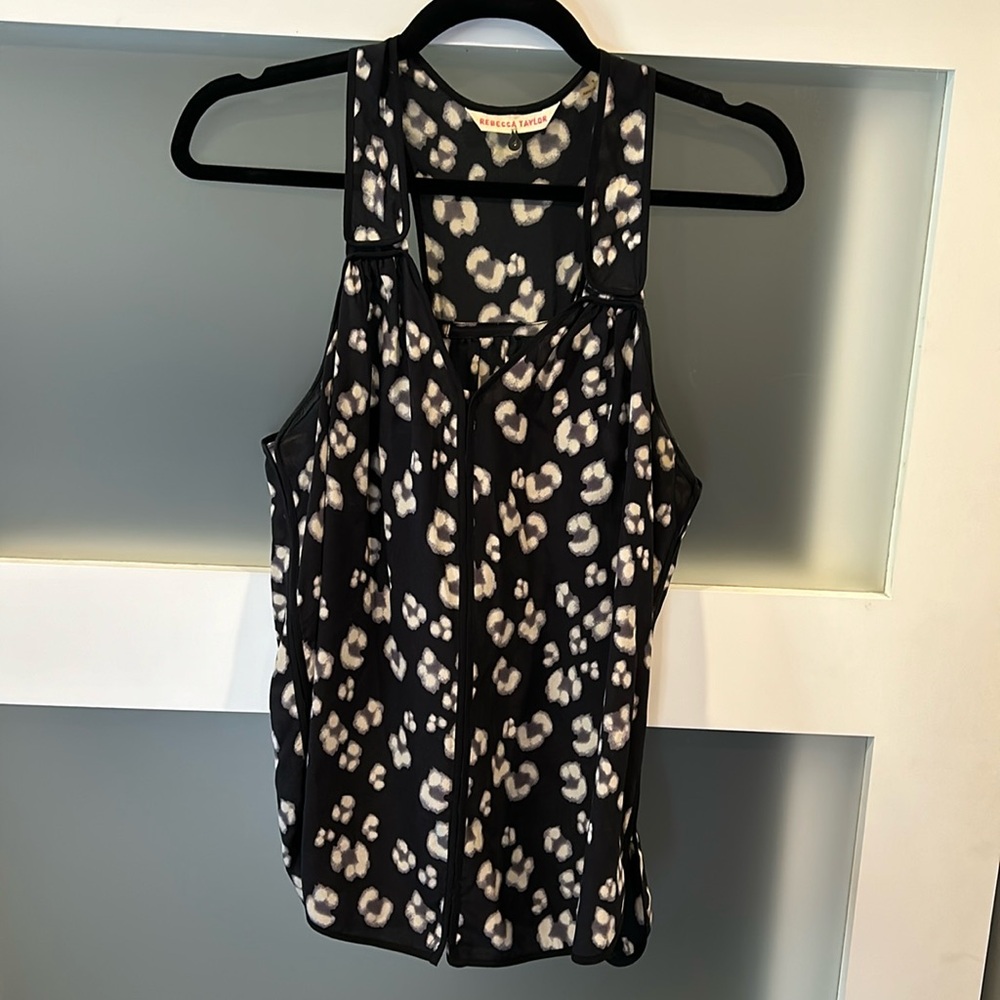 Rebecca Taylor US4 Silk Racerback Blouse